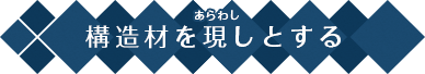 構造材を現しとする